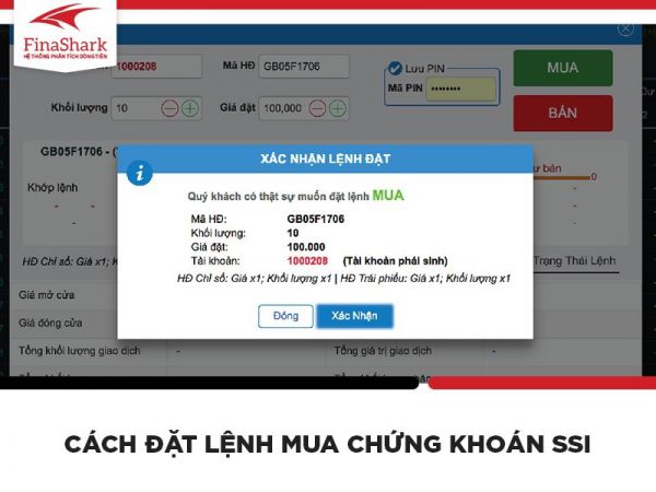 Cách đặt lệnh mua chứng khoán SSI