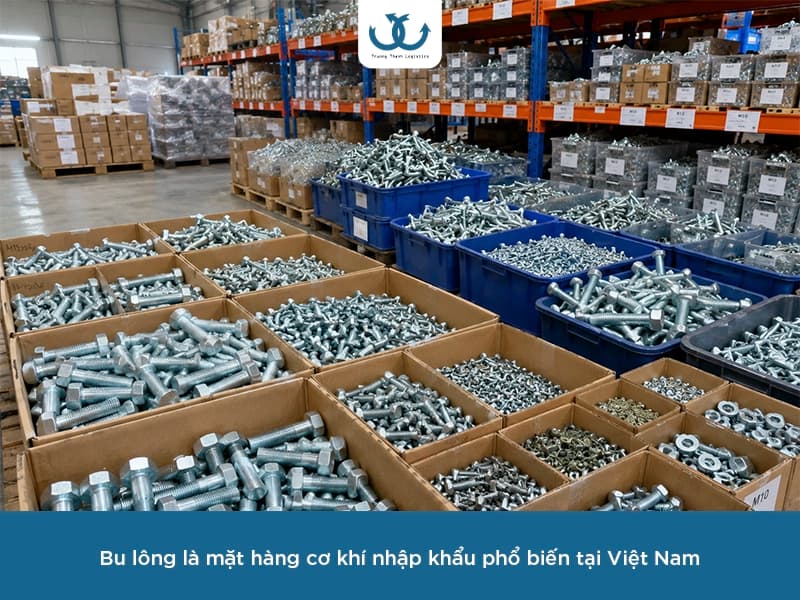 thủ tục nhập khẩu bu lông